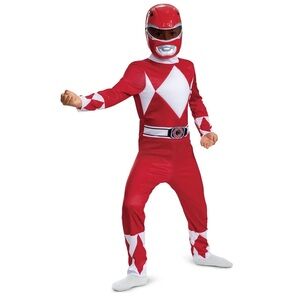 BRAND NEW boy youth power ranger red ranger halloween costume size M 8-10